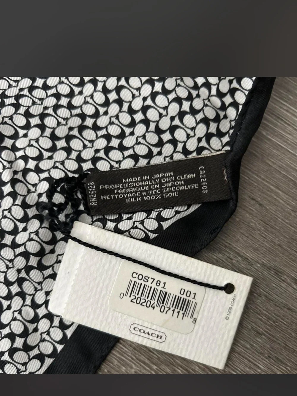 Coach 100% silk